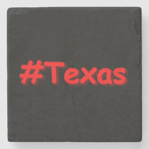 "#Texas " Cute Design. Bestel nu Stenen Onderzetter