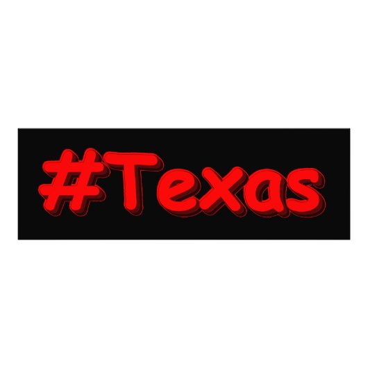 "#Texas " Cute Design. Buy Now Foto Afdruk (Voorkant)