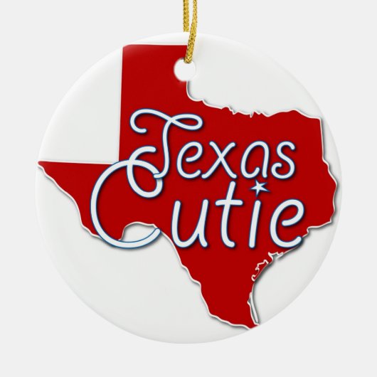 Texas Cutie kerstboomversiering Keramisch Ornament (Voorkant)