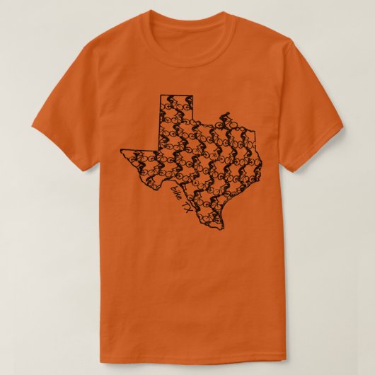  Texas Cycling State Bike TX Bike Ri T-shirt (Design voorkant)