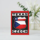 Texas Czech American Briefkaart (Staand voorkant)