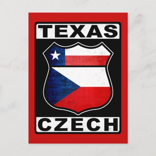 Texas Czech American Briefkaart (Voorkant)