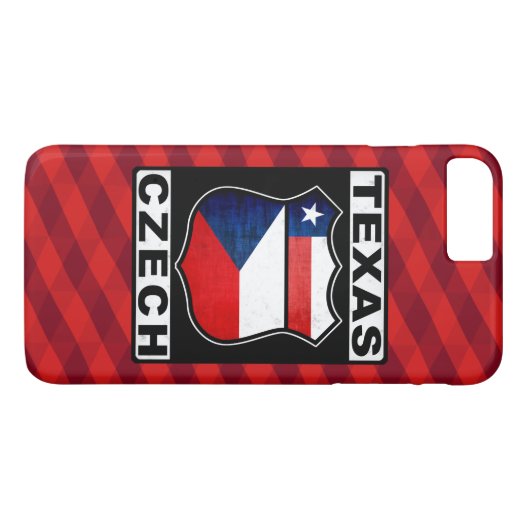 Texas Czech American iPhone Case (Achterkant (Horizontaal))
