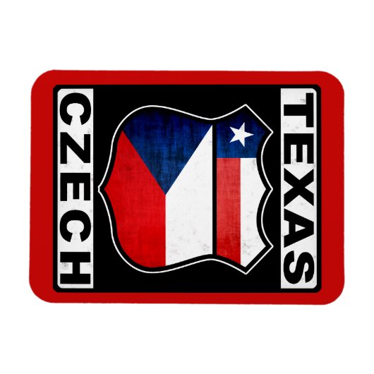 Texas Czech American Magneet (Horizontaal)