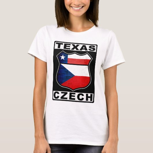 Texas Czech American T-shirt (Voorkant)