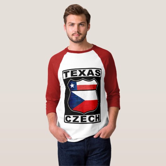 Texas Czech American T-shirt (Voorkant volledig)