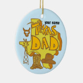Texas Dad-ornament Keramisch Ornament (Rechts)
