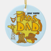 Texas Dad-ornament Keramisch Ornament (Voorkant)