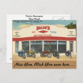 Texas, Dalio's motorfietsen, Fort Worth Briefkaart (Voorkant / Achterkant)