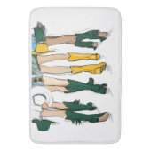 Texas Dames Mode Cowboy Boot Green Gold Badmat (Voorkant Verticaal)