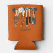 Texas Dames Mode Cowboy Laarzen Sinaasappel Custom Blikjeskoeler (Achterkant)