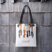 Texas Dames Mode Cowboy Laarzen Sinaasappel Custom Tote Bag