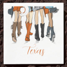 Texas Dames Mode Cowboylaarzen Verbrand Oranje