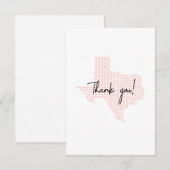 Texas Dank Je Wel Roze Hartjes Wenskaart Bedankkaart (Voorkant / Achterkant)