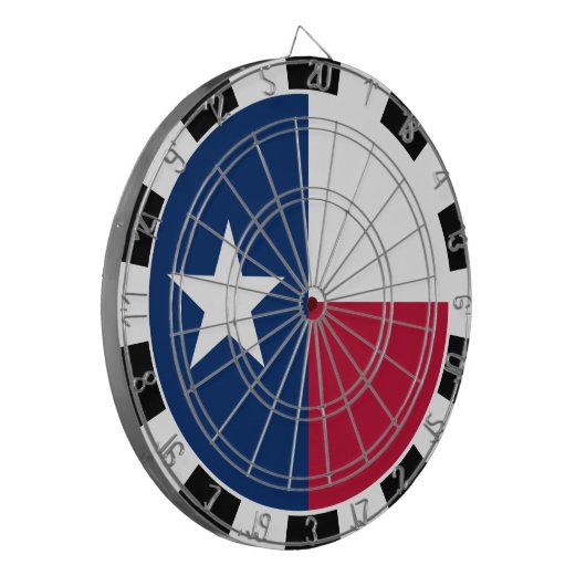 Texas Dartboard USA & Texas Flag / game board Dartbord (Voorkant Links)