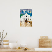 Texas, de Alamo, reisposter Poster (Keuken)