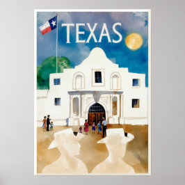 Texas, de Alamo, reisposter Poster