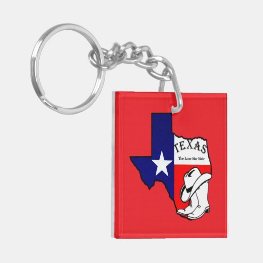 Texas, de eenzame sterrenstaat, sleutelhanger (Voorkant Links)