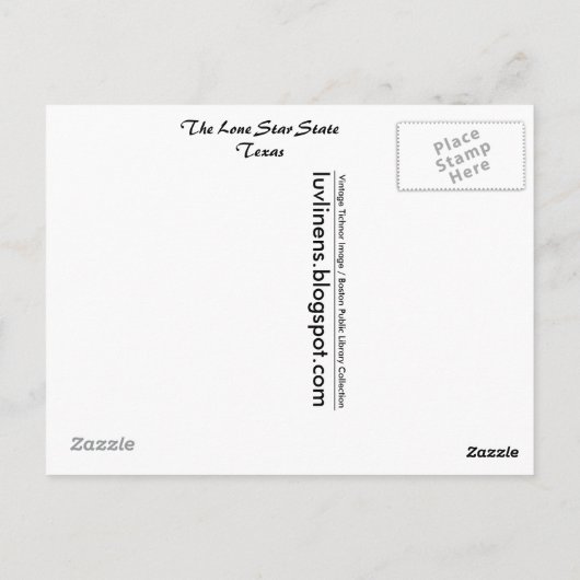 Texas, de Lone Star-staat Briefkaart (Achterkant)