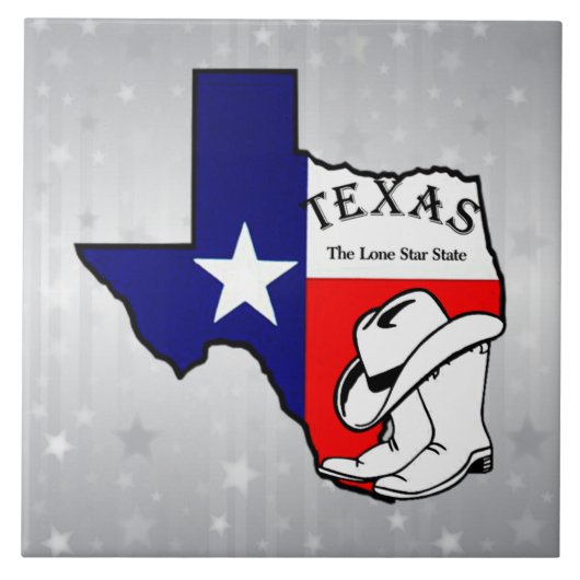 Texas, de Lone Star-staat, de achtergrond van het  Tegeltje (Voorkant)