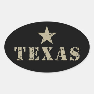 Texas, de Lone Star-staat Ovale Sticker