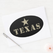 Texas, de Lone Star-staat Ovale Sticker (Envelop)