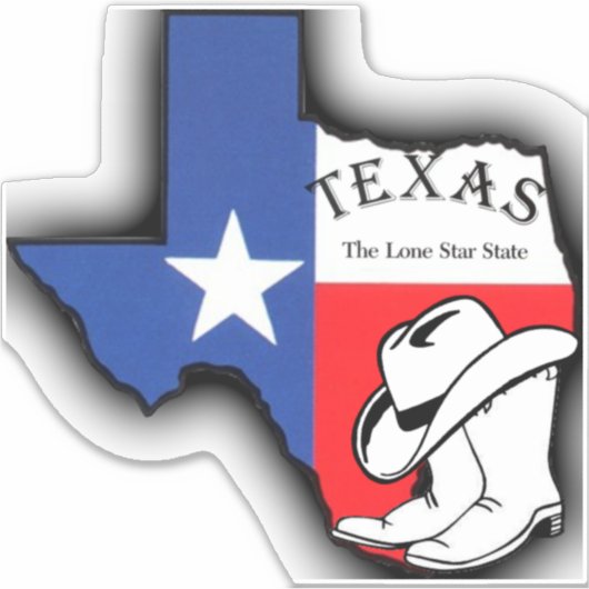 Texas, de Lone Star-staat Sticker (Voorkant)
