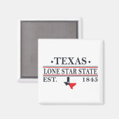 texas de lone ster ster state map contour magneet (Voorkant / Achterkant)