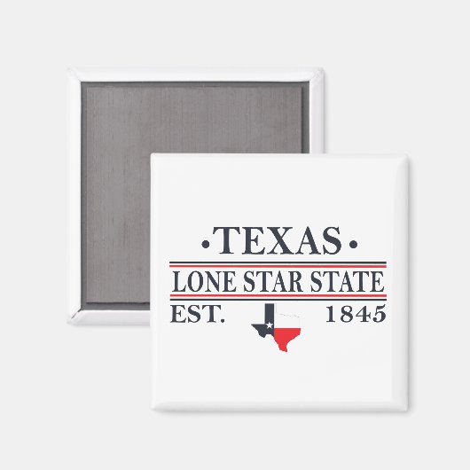 texas de lone ster ster state map contour magneet (Voorkant / Achterkant)