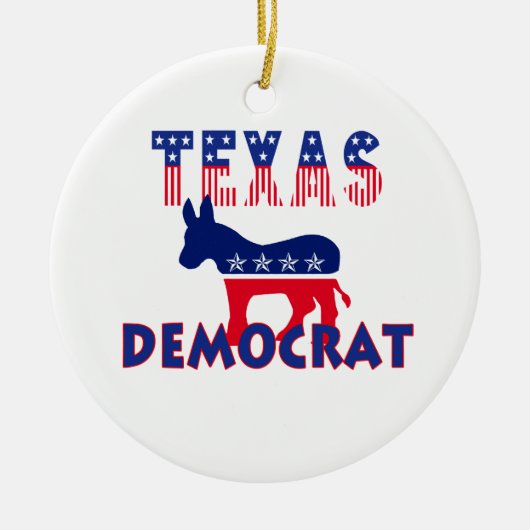 Texas Democraat Keramisch Ornament (Voorkant)