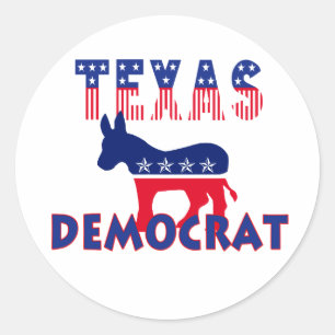 Texas Democraat Ronde Sticker