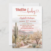 Texas Desert Baby shower Hallo Baby Kaart (Voorkant)