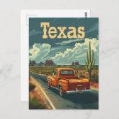 Texas Desert Vintage Auto Briefkaart (Voorkant / Achterkant)