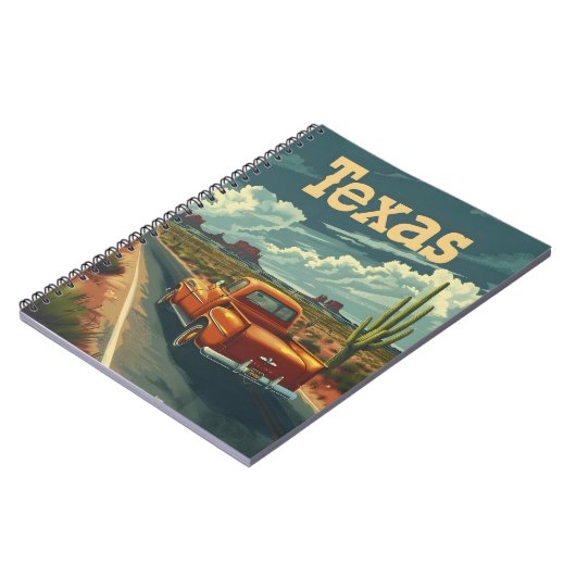 Texas Desert Vintage Auto Notitieboek (Linkerzijde)