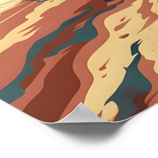 Texas Desert Vintage Auto Poster (Hoek)