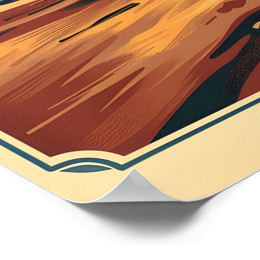 Texas Desert Vintage Auto Poster (Hoek)