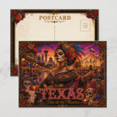 Texas Día de los Muertos Retro Briefkaart (Voorkant / Achterkant)