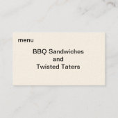 texas dinebel visitekaartje (Achterkant)