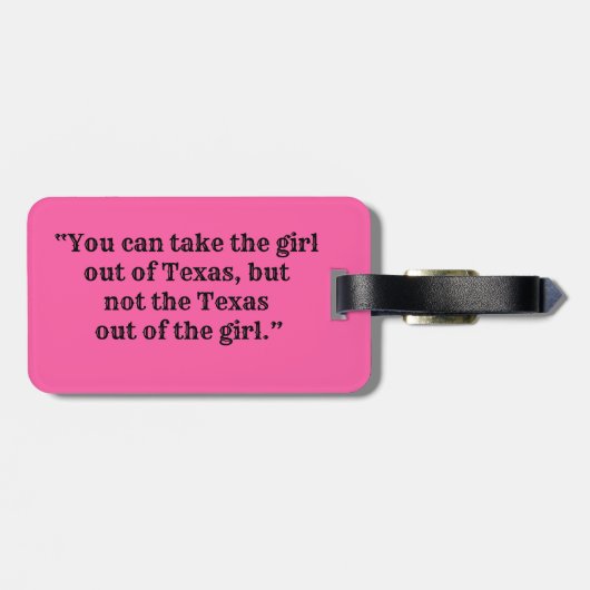"Texas Diva"-Bagagelabels Bagagelabel (Achterkant horizontaal)