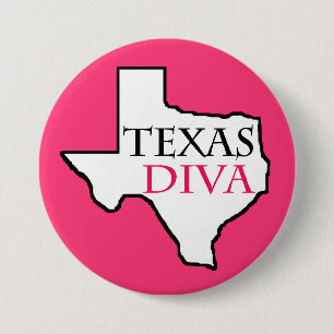 Texas Diva Buttonnen Ronde Button 7,6 Cm