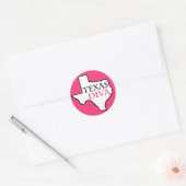 "Texas Diva"-stickers Ronde Sticker (Envelop)