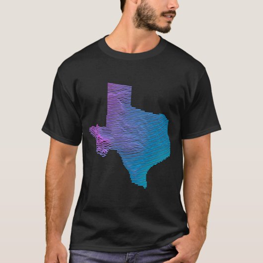 Texas Division Elevation Map of Texas Topography T-shirt (Voorkant)