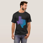 Texas Division Elevation Map of Texas Topography T-shirt (Voorkant volledig)