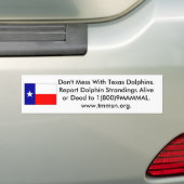 Texas Dolphins Bumpersticker (Op auto)