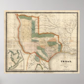 Texas, door David H Burr Poster (Voorkant)