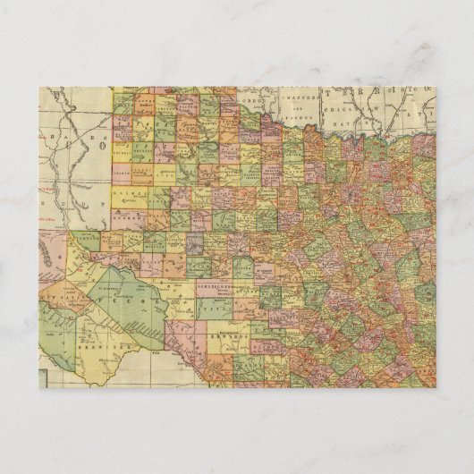 Texas door Rand McNally Briefkaart (Voorkant)