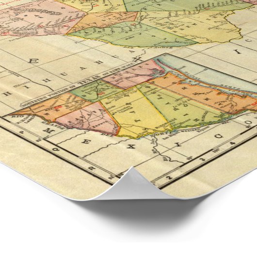 Texas door Rand McNally Poster (Hoek)