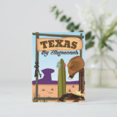 Texas door Stagecoach Briefkaart (Staand voorkant)