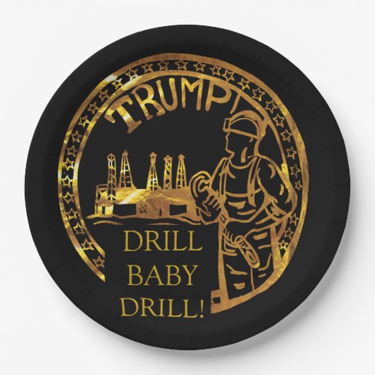 TEXAS DRILL BABY DRILL PAPIEREN BORDJE (Voorkant)