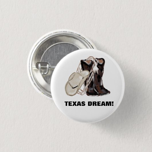TEXAS DROOM! RONDE BUTTON 3,2 CM (Voorkant /achterkant)